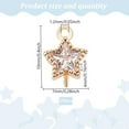 thumbnail image 2 of 20 Pcs Star Cubic Zirconia Links Real 18k Gold Plated Brass Connector Charms Pave CZ Stone Pendants Connectors for Bracelet Necklace Jewelry Making 10x7mm, 2 of 7