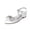 WHITE, variant on Girls Closed Toe Sandals Low Heel Dress Shoes Pointed Toe Pumps Princess Flower Shoes for Wedding Party Little/Big Kid