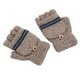 thumbnail image 2 of Versión coreana de los guantes de medio dedo a rayas para niños y hombres de tendencia, para viajes de invierno cálidos, 2 of 6