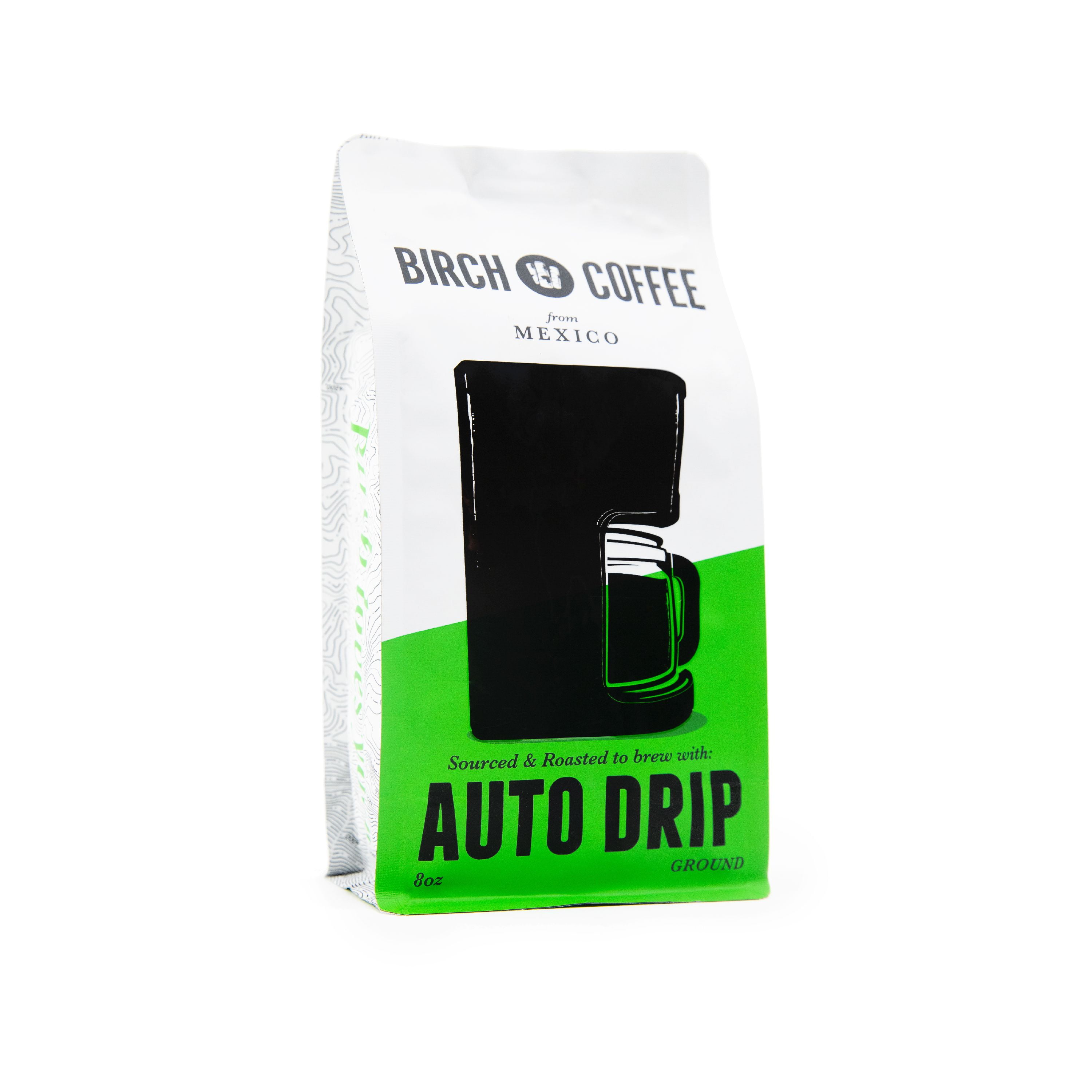Birch Coffee Mexico Auto Drip Ground Coffee, Dark Roast, 8 Oz