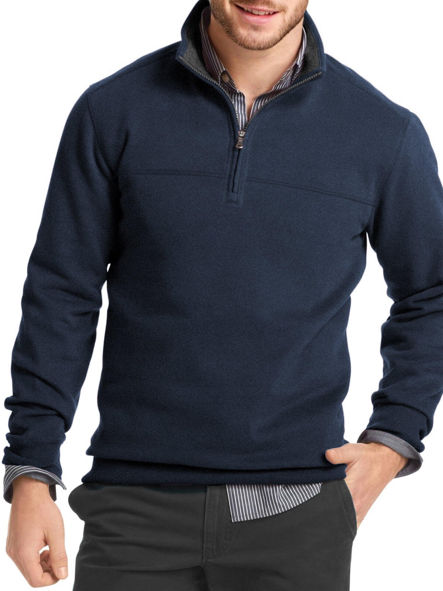 North Hudson Outfitters Men's Sueded Fleece Zip Sweatshirt - Walmart.com