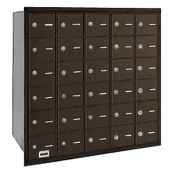 4B  Horizontal Mailbox - 30 A Doors - Bronze - Rear Loading - USPS Access