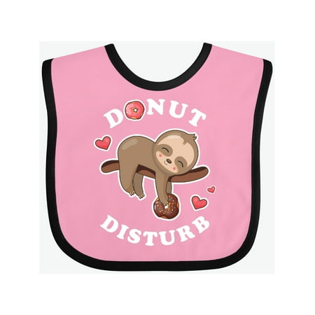 

Inktastic Donut Disturb Sloth Gift Baby Boy or Baby Girl Bib