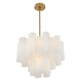 thumbnail image 4 of ADD-306-AG-WH Crystorama Lighting Addis - 6 Light Chandelier-14 Inches Tall and 19.75 Inches Wide-Aged Brass Finish-White Glass Color, 4 of 13