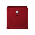 thumbnail image 2 of Metal Nightstand with 2 Open Compartment and USB Port, Red- Saltoro Sherpi, 2 of 4