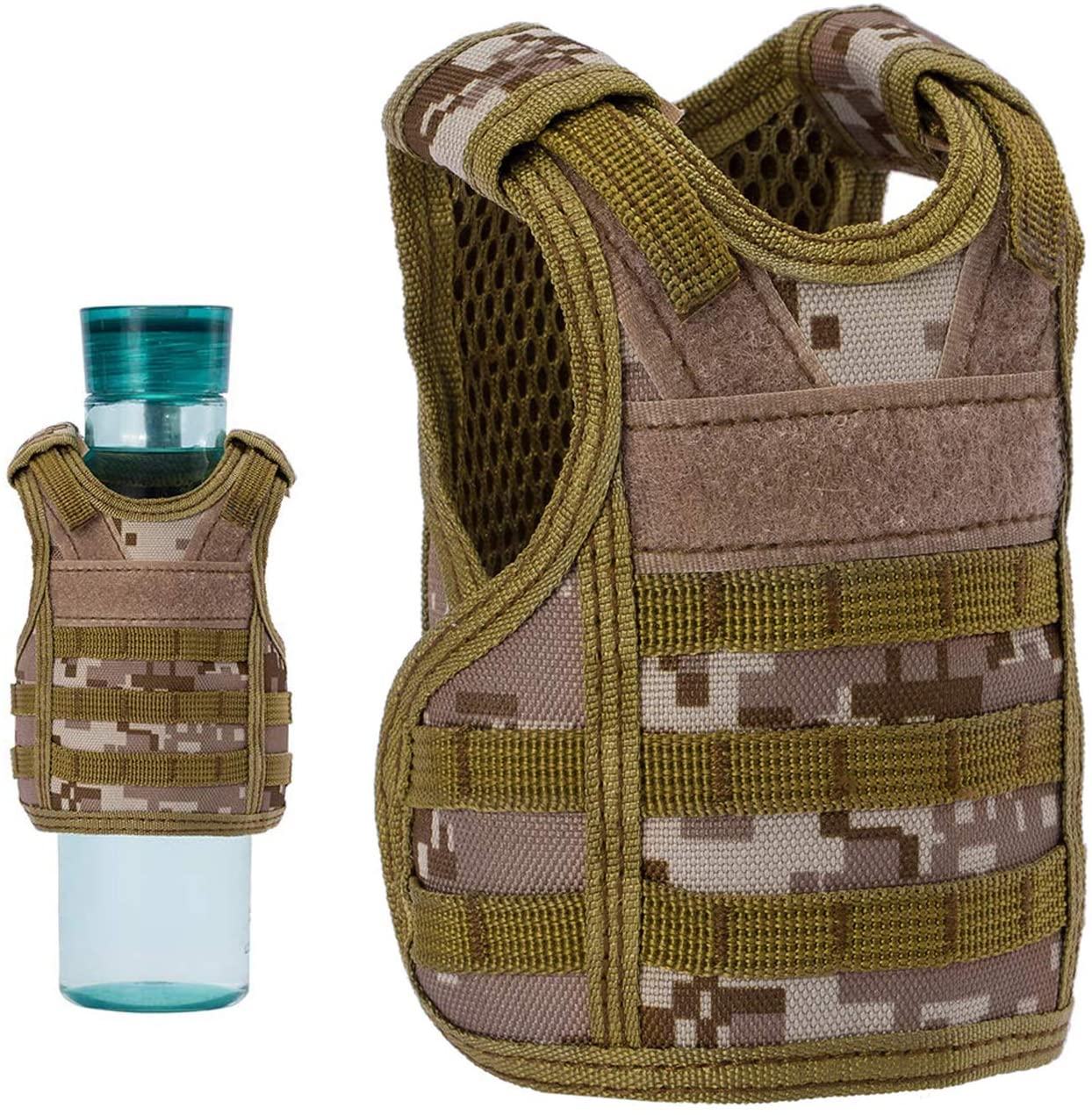 Mini Tactical Vest Bottle Beer Vest Molle with Adjustable Straps