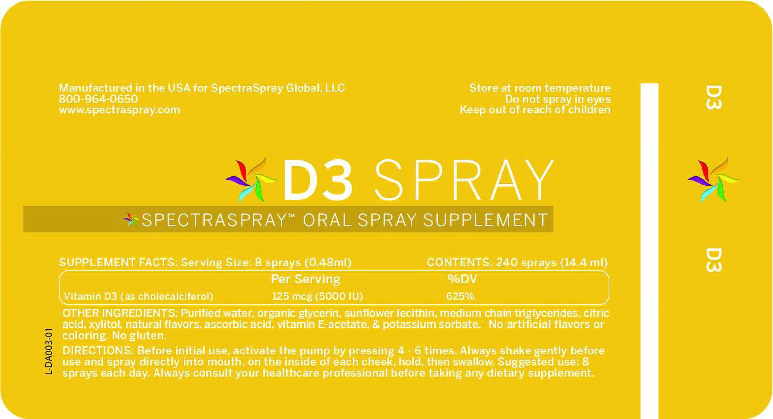 Vitamin D3 Oral Spray Vitamin by SpectraSpray