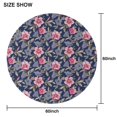 thumbnail image 6 of Pioneer Flower Floral Print Pattern Round Tablecloth 60"x60",Wrinkle Wipeable Table Cloth for Kitchen Dining Room Picnic Patio Party, 6 of 6