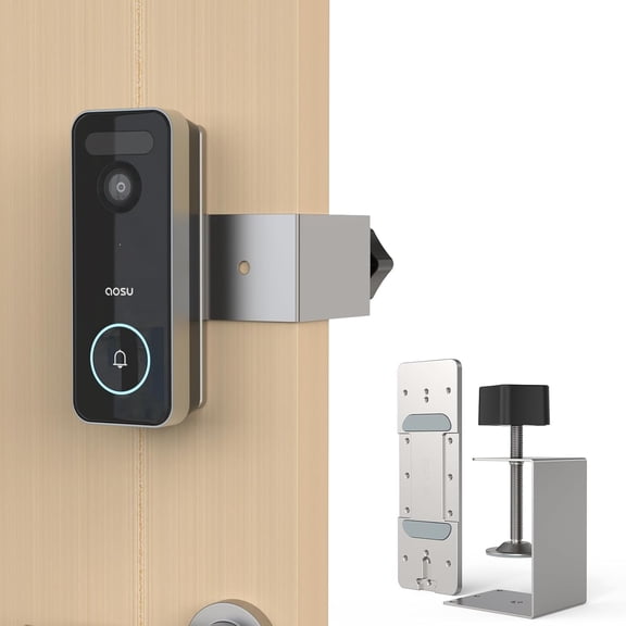 Anti-Theft Doorbell Mount for Doorbell Camera Wireless, No-Drill Holder Compatible with Inward-Swinging Apartment Doors