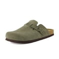 thumbnail image 3 of Cushionaire Haze Genuine Suede Leather Men's Clogs - Comfortable Slip On Potato Shoes for Men with Adjustable Buckle, 3 of 19