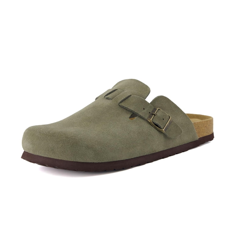 Cushionaire Olive Suede Slip-On Men\'s Shoes. Size/9 CUSHIONAIRE Haze Mens Clogs | Comfortable Slip-On Clogs for  main image 4