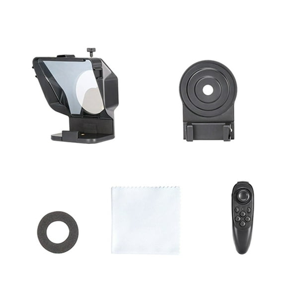 Portable Teleprompter for Smartphones with Remote Control, Phone Holder for Video Recording & Live Streaming