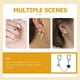 thumbnail image 4 of Pendiente de cadena para mujer Pendiente de cadena colgante con doble piercing para mujer Pendiente de estrella, 4 of 6