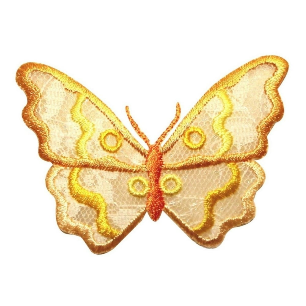 ID 2069 Lace Butterfly Patch Garden Fly Bug Insect Embroidered Iron On