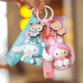thumbnail image 3 of Colgante de la serie Sanrio, decoración de muñeca con pegamento bonito y delicado, colgante para bolsa de coche, llavero de Hello Kitty, llavero Kawaii, 3 of 4