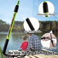 thumbnail image 4 of SAN LIKE Fishing Net Fish Landing Net Collapsible Fish Net with Anti-Slip Telescoping Rubber Pole Handle for Kids Adults in Saltwater Freshwater Multi-Size Extending to 37/42/43/51/69/71/89/98inch, 4 of 7