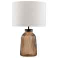 thumbnail image 1 of Bouclair Brown Glass Ribbed Table Lamp, 1 of 5