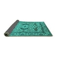 thumbnail image 2 of Ahgly Company Indoor Rectangle Oriental Turquoise Blue Industrial Area Rugs, 5' x 7', 2 of 4