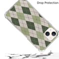 thumbnail image 3 of Sage Green Argyle Case for iPhone 13 Mini,Aesthetic Art Design TPU Shock-proof Cover Case, 3 of 6
