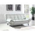 thumbnail image 3 of Dilleston Upholstered Tufted Convertible Sofa Bed White, 3 of 5