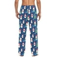 thumbnail image 4 of Men's Pajama Pants Christmas Tree Snowman Cotton Long Sleepwear Lounge Pants S, 4 of 7