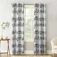 thumbnail image 3 of Tab Music Note Black White Window Curtains Dark Living Room Curtains Outdoor Kitchen Drapes Fabric Decor Kids, 3 of 5