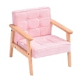 thumbnail image 1 of Sillón tapizado con respaldo para sofá de niña para dormitorio de preescolar Rosa, 1 of 8
