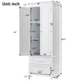thumbnail image 6 of Hombay Tall Storage Cabinet with Drawers and Doors, Wood Floor Freestanding Cabinet Organizer for Bathroom Office Bedroom, 6 of 22