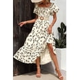 thumbnail image 4 of Vestido PRETTYGARDEN de cuello cuadrado con mangas abullonadas y fruncido, talla S, 4 of 8
