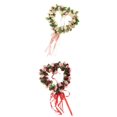 thumbnail image 1 of 2 Piezas en apariencia de Artificial Rosa Flor Ventana Decoración Colgante Yuyangstore corona de rosas de seda en forma de corazón, 1 of 8