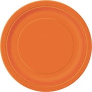 Orange Paper Dinner Plates, 9in, 16ct