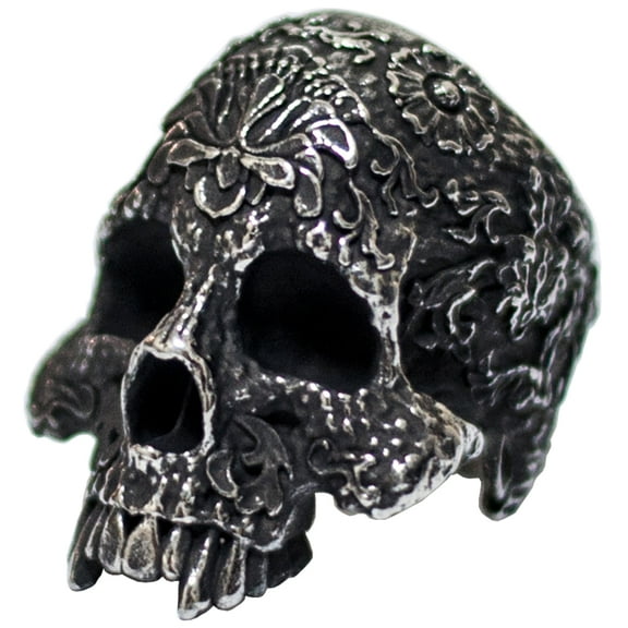 ZMY Home Sugar Skull Rings Stainless Steel Chunky Jewelry Head of Dracula Vampire Ring (10)