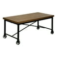 thumbnail image 3 of Furniture of America Gillis 3-Piece Coffee Table Set, Medium Oak, 3 of 8