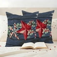 thumbnail image 3 of Outdoor Pillow Covers Stars with American Flag on Wood Waterproof Pillow Cases 18x18 Set of 2, Retro Watercolor Eucalyptus Leaf Throw Pillow Cover Pillowcase for Patio Balcony Couch Garden, 3 of 9