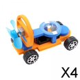 thumbnail image 1 of 4x Kits de Construcción de Juguetes de Coche de Energía Eólica Eléctrica, Tecnología de Experimento de Ciencia Hecha a Mano, Hélice de Invención Creat 4 piezas, 1 of 8