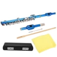 thumbnail image 2 of Piccolos, E Key Blue Piccolo Flute Cupronickel Shiny  For Beginner, 2 of 8