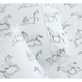 thumbnail image 4 of Melange Home Printed Design Cotton Collection 400TC Pleat Horses Bed Sheet Set Queen, 4 of 4