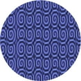 thumbnail image 1 of Ahgly Company Machine Washable Indoor Round Transitional Denim Dark Blue Area Rugs, 3' Round, 1 of 7