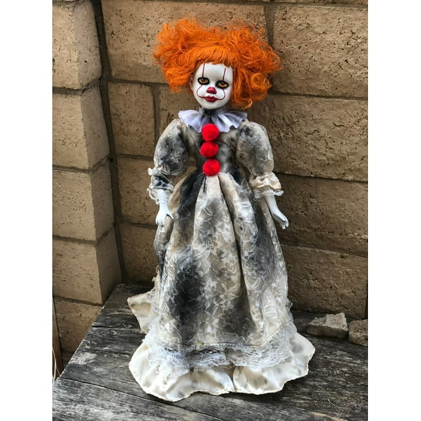 OOAK Large Pennywise IT Clown Girl Creepy Horror Doll Art by Christie ...
