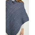 thumbnail image 4 of Aran Poncho Merino Wool Cable Knitted Women's Cape Made in Ireland, One Size, 4 of 7