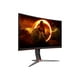 AOC Gaming C32G2 - LED monitor - gaming - curved - 32" - 1920 x 1080 Full HD (1080p) @ 165 Hz - VA - 250 cd/m������ - 3000:1 - 1 ms - 2xHDMI, DisplayPort - black, red - image 3 of 11