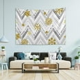thumbnail image 2 of FREEAMG Gold Snowflake Christmas Tapestries Wall Hanging Bedding Tapestry Aesthetic Tapestries for Bedroom Living Room Dorm Home Wall Decor 60" x 40" Horizontal, 2 of 7