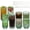 Green, variant on Ribbed Drinking Glasses Set of 8, 4 Rocks Glasses 16 oz, 4 Highball Glasses 10 oz with Glass Straws, Clear Vintage Embossed Glassware for Home Kitchen Bar