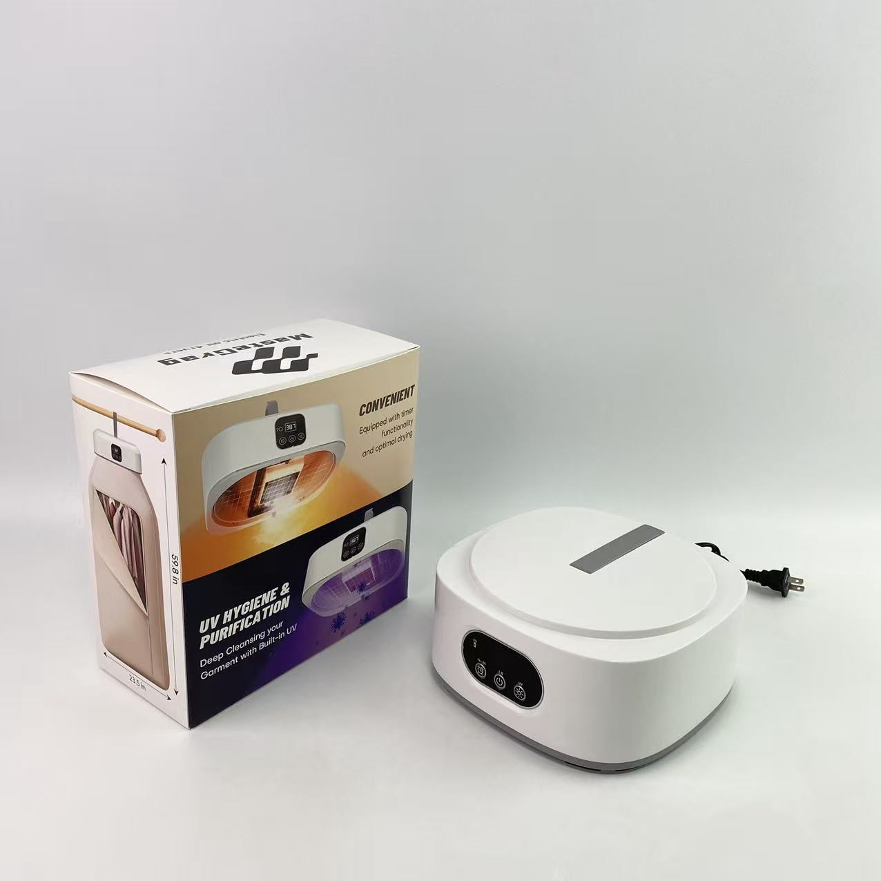 MasteGrag Electric air dryers - Mini/Compact Dryer for Apartment, RV, Travel - Small Quiet Fast-Drying Machine with Adjustable Timer & Hassle-Free Setup