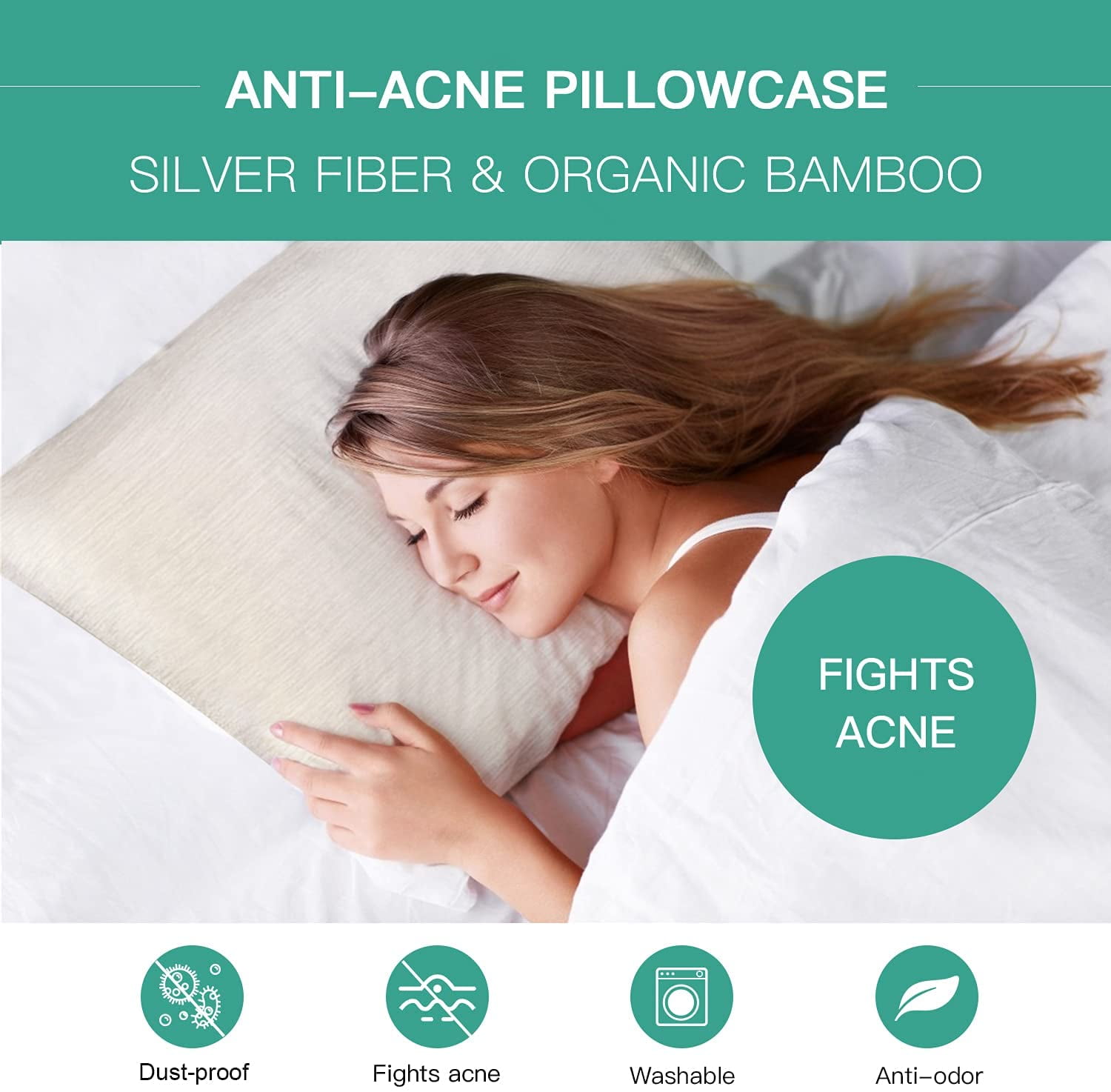 silvon anti acne pillowcase
