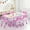 Pink, variant on ChaoLink Kids 7-Piece Table and Chairs Set, Height Adjustable Art Desk with 6 Seats, Graffiti Multi-Activity Table