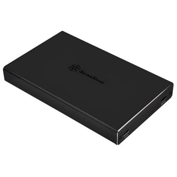 2.5 in. External USB 3.1 Type C Hard Disk Drive Enclosure Case for SSD-HDD, Black - Aluminum