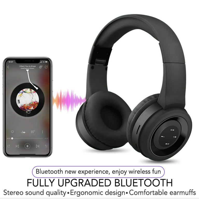Noise Cancelling Bluetooth Headphones Wireless over Ear Folding  Rechargeable Headset with Mic, TR905 