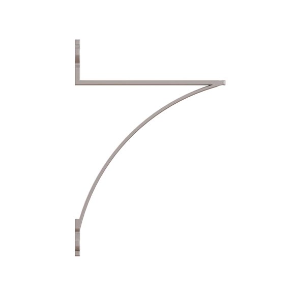 Shelf-Made Lewiston Steel 7.37 in. D x 0.65 in W x 10.62 in. H Satin Nickel, 100 lbs, Decorative Shelf Bracket