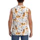 thumbnail image 4 of Fotbe Cute Dog Men's Camiseta sin Mangas Estampada para Hombres, Playera Casual para Gimnasio, Entrenamiento, Playa-Medium, 4 of 7